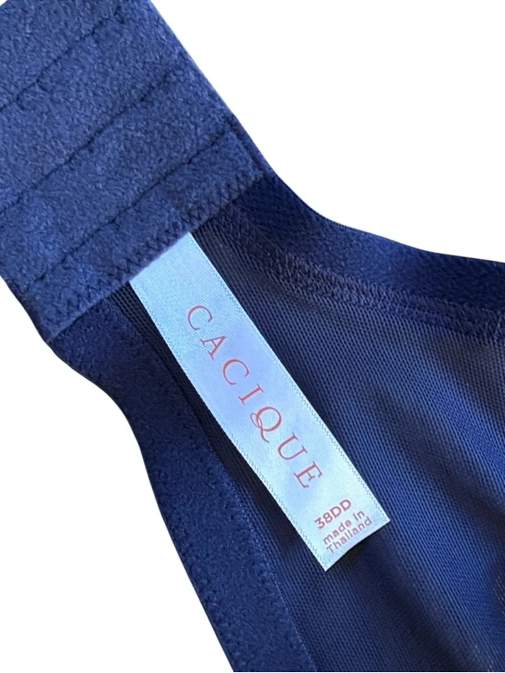 NWOT Cacique Lightly Lined Full Coverage Blue Lace Underwired Bra 38E (DD)